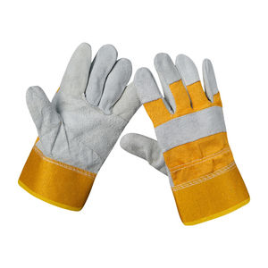 Gants de gréement en cuir fendu durables renforcés à une paume avec des gants de gréement en cuir robuste à une paume pour l'industrie - Product Image 1