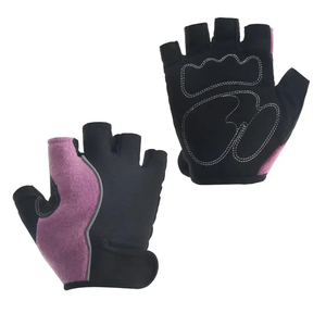 Guantes de gimnasio personalizados para mujer, venta al por mayor, sin dedos, levantamiento de pesas - Product Image 2