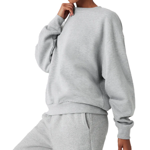 Ensemble de survêtement en molleton pour femme, deux pièces, décontracté, tendance, 100% coton, pour tous les jours - Product Image 2