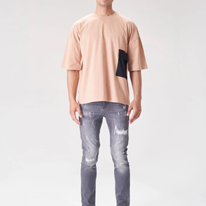 2025 venta al por mayor 100% Camiseta de algodón para hombres suelta ajuste impreso camiseta Casual de gran tamaño camiseta en blanco personalizada camiseta para hombres - Product Image 4