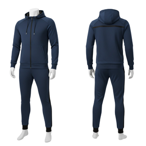 Conjunto Deportivo Casual Amarillo Personalizado para Hombre, Estilo Urbano, en Felpa Francesa, con Cintas en Contraste, para Primavera, Otoño e Invierno - Product Image 2