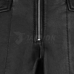 Ropa informal de calle para hombre, pantalones de cuero de alta calidad con cierre elástico a media cintura, tela de lona de Color sólido - Product Image 4