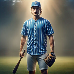 OEM Sublimation Stripe Line <b>Baseball</b> Jersey <b>Tee</b> Top Short Sleeve Shirt <b>Baseball</b> Jersey Down V-Neck T-Shirt Summer Softball Shirt - Product Image 4