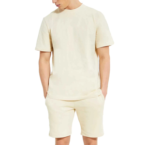 Ensemble T-shirt et short pour homme, tendance été 2026, respirant, de haute qualité, décontracté et élégant, deux pièces - Product Image 3