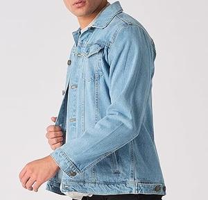 LOW MOQ OEM Customized Mens <b>Denim</b> Jeans <b>Jackets</b> Casual Outerwear Winter <b>Jacket</b> Button up Oversize Camouflage Thin <b>Denim</b> <b>Jacket</b> - Product Image 4