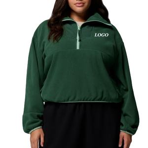 Impresión de Logotipo Personalizado para Pedidos al por Mayor, Sudadera Informal para Mujer, Tejido de Felpa con Cuello Camisero y Mangas Completas, Precio de Fábrica - Product Image 1