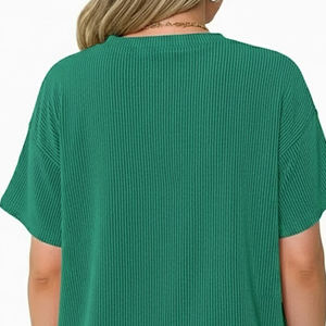 Conjunto de Shorts de 2 Piezas para Mujer, Ropa Casual de Verano, Top Ventas, 100% Algodón, Secado Rápido, Transpirable - Product Image 6