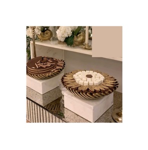 Simple Design Round Shape <b>Chocolate</b> Bowl With <b>White</b> Color Iron Base Prime Quality Serving <b>Chocolates</b> Bowl Wedding Decoration - Product Image 1