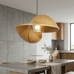 Dekor Asia Modern Simple Luxury <b>Bamboo</b> Hanging Lamp Middle Size DIY Customizable Custom Color Easy Installation Home Hotel - Product Image 5