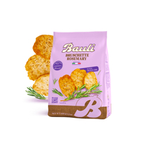 Bauli Bruschette Rosmarino, Aceite de Oliva Italiano con Romero, 150g, Germen de Trigo, Crujiente, Horneado, en Caja, Sabor a Granos, Aperitivos Salados