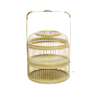 ตะกร้าไม้ไผ่แบบนำกลับมาใช้ใหม่ได้เป็นมิตรต่อสิ่งแวดล้อมทางเลือกสำหรับการจัดเก็บและจัดแต่งทรงผม - Product Image 1