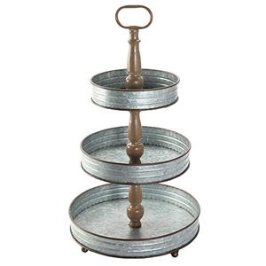 Support à gâteau en métal vintage à trois niveaux, conception de mariage de fête intérieure économique avec outils de gâteau en forme pour la meilleure fête de mariage en intérieur - Product Image 4