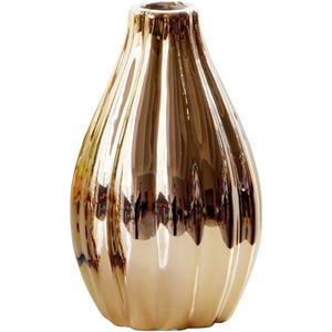 Vase à fleurs en métal plaqué or au design moderne poli miroir avec support Décoration intérieure luxueuse pour de superbes compositions florales - Product Image 3