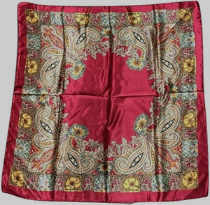 Vente en gros de foulards bon marché carrés double face au design de luxe personnalisés, foulards carrés de créateur dernier cri - Product Image 6