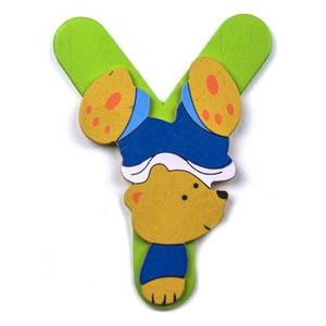 Accessoire décoratif personnalisable pour bébé, 1 pièce, Lettre Y en bois, panneau mural assorti, 23000955 - Product Image 1