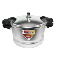 CHEF Kompor Gas Ramah Lingkungan 9 Liter Berkualitas Terbaik Kompatibel dengan Panci Tekan Aluminium Alloy 3003 Model 1205 Perak