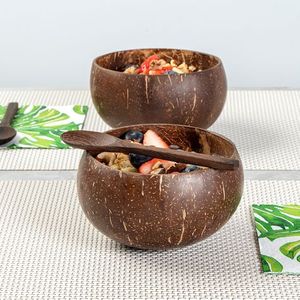 Ensemble de cuillères à bol en coquille de noix de coco fait à la main de haute qualité Design bohème Salade Option économique Artisanat du Vietnam - Product Image 6