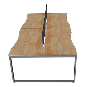 โต๊ะกลุ่มมินิมอล 4 ที่นั่ง 280x140 ซม. ไม้ยางพาราขาเหล็ก HBRT076 - Product Image 6