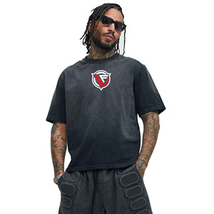 Meilleur 100% coton lourd et fibre de bambou T-shirt surdimensionné pour hommes avec logo personnalisé t-shirts de qualité délavés à l'acide - Product Image 6