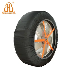 BOHU Hot Selling High Quality Snow Sock Tire Covers Fibre Traction Auto Snow Sock