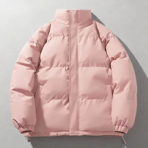 <b>Men</b> Winter Puffer <b>Jacket</b> Breathable Cold-proof Hooded Solid Color Regular Sleeve Versatile Front Logo Outerwear - Product Image 5