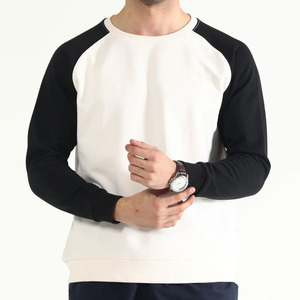 OEM vente en gros pull-over ras du cou vierge poids lourd 100% coton Logo personnalisé brodé col rond surdimensionné hommes sweat-shirt - Product Image 1