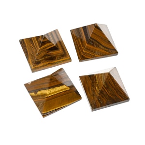 Mejor Venta de cristales de energía natural de alto pulido, piedra curativa, piedra preciosa, Ojo de Tigre, pirámide de meditación a granel para protección EMF - Product Image 3