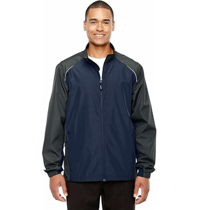 Veste coupe-vent pour homme ODM avec fermeture éclair, logo personnalisé, veste coupe-vent en nylon léger respirante pour homme - Product Image 2