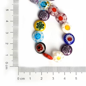 Perles de verre colorées Millefiori Murano 6mm 8mm 10mm pièce plate pour la fabrication de bijoux perles au chalumeau en cristal - Product Image 4