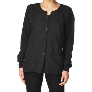 Blouse médicale sportive pour femme, modèle 2024, personnalisée, à boutons, en sergé Spandex/Polyester, haute qualité, uniforme médical OEM - Product Image 4