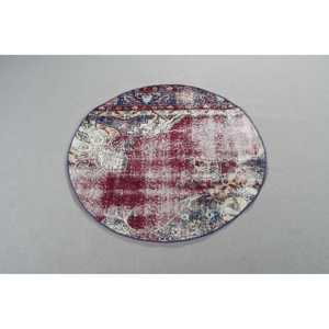 Tapis de 3,5 x 3,5 pieds, tapis turc vintage, tapis abstrait rouge - Product Image 2