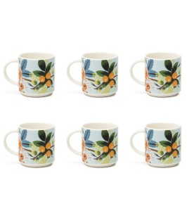 Set di 6 Tazze da Caffè Espresso in New Bone China Resistente, 10 cl (3.4 oz), Design Floreale Multicolore, Tecnica Decal Excelsa - Product Image 2