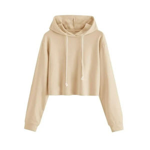 Best Quality Long Sleeve Pullover Wholesale Custom Logo Blank Thick Winter Sports Gym Cropped Hoodie <b>Women</b> - Product Image 6