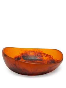 Handmade Resin Low Bowl Olive Green Decorative Tabletop Centerpiece Vanity <b>Tray</b> <b>Jewelry</b> Dish Elegant Home Decor Showcase - Product Image 4