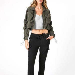 OEM Service Top Selling <b>Women</b> Cropped <b>Jacket</b> / New Winter Collection Plain Blank <b>Plus</b> <b>Sizes</b> Crop Top <b>Jacket</b> for <b>Women</b> - Product Image 4