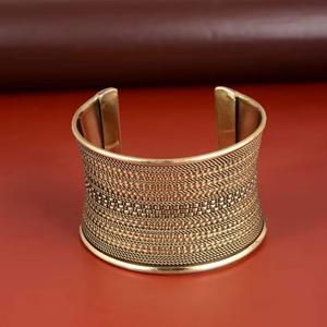 Ethnic metal bangle china modern sculpture <b>inspired</b> handmade <b>jewelry</b> for women traditional fashion bracelet for Metal Crafts - Product Image 4