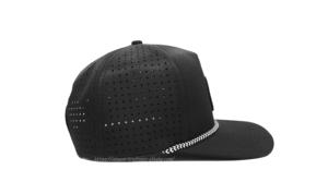 Vente en gros de casquettes de camionneur à 5 panneaux avec détail de corde en caoutchouc Basic Bill légèrement pré-incurvé Chapeaux ODM Vietnam de haute qualité - Product Image 3