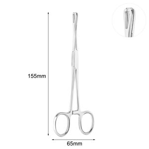 Instrumento médico, nuevas pinzas de sujeción de esponja, Piercing corporal quirúrgico dentado, esponja Rampley, pinzas de sujeción Rampley - Product Image 2