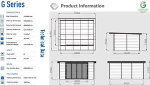Maison modulaire en <span class=keywords><strong>bois</strong></span> Easygreen FSC série G, cadre en aluminium mobile, <span class=keywords><strong>toit</strong></span> imperméable, isolation, design moderne, utilisation en entrepôt - Product Image 4