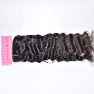 Extensions de cheveux humains indiens ondulés vietnamiens cuticules alignés 6*6 avec fermeture à double tirage - Product Image 5