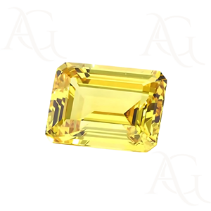 Pierre précieuse en vrac de taille octogonale en saphir jaune cultivé en laboratoire pour la fabrication de bijoux certificat de fusion de flamme de corindon créé - Product Image 5