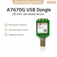 Dongle USB SIMCOM A7670G 4G LTE Cat1 Versión Global, Módem Celular, Módulo de Comunicación Inalámbrica IoT, Dongle de Red USB A7670G