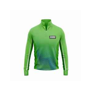 เครื่องแต่งกายผลิตตามแบบของผู้ผลิตเสื้อผ้ากีฬาในปากีสถาน GAA มีซิปครึ่งตัว - Product Image 3