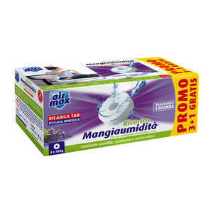 Airmax Assorbiumidita Ricarica Tab Lavanda 4 Pezzi X450 G - Product Image 1