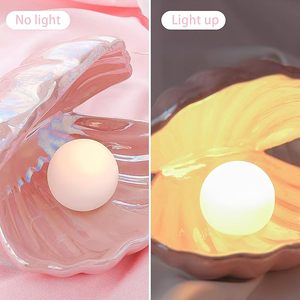 Joli plateau de rangement en céramique en forme de coquille avec <span class=keywords><strong>veilleuse</strong></span> LED <span class=keywords><strong>à</strong></span> piles pour la décoration intérieure, la chambre d'enfant, la présentation de bijoux et la décoration d'aquarium - Product Image 5