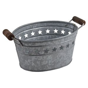 Grossiste Jardinière en métal galvanisé en forme de seau avec poignées pour l'artisanat décoratif extérieur de la maison et du jardin - Product Image 2