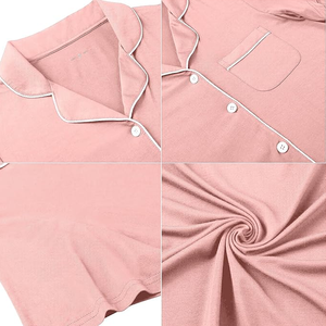 Femmes chemise de nuit sommeil chemise robe Satin respirant lettre graphique Spaghetti sangle Patchwork manches courtes vêtements de nuit - Product Image 5