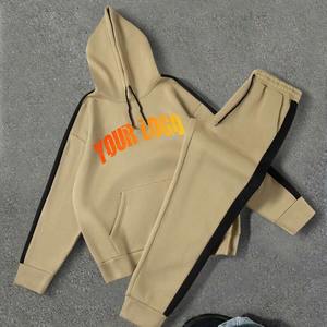 Chándal de algodón para hombre de tela suave de alta calidad personalizado pantalones y Sudadera con capucha conjunto de 2 piezas chándales para hombre - Product Image 5