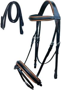 Bride en cuir de cheval en vrac avec rênes en gros bride d'entraînement d'équitation durable équipement équestre confortable approvisionnement d'usine - Product Image 2