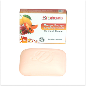 Mezcla de frutas Jabón de hierbas Mango, papaya y Granada para una piel brillante y suave - Product Image 4
